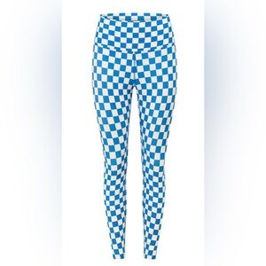 NWT! Lorna Jane Blue and White Checkered Leggings